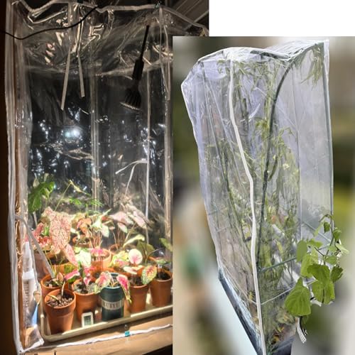 AGLZWY Wasserdichte Regalabdeckung 90×45×180cm Transparente Staubschutzhülle Abdeckung mit Reißverschluss für gartenmöbel Küchen Balkon Bücherregale Outdoor