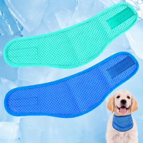 Dog Cooling Bandana – 2 Pack Instant Chill Neck Scarf for Dogs, S...