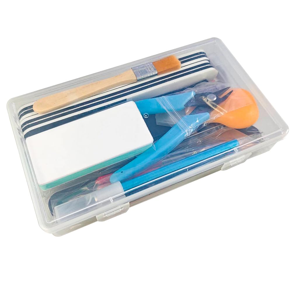 XINGYHENG 28Pcs Modeler Basic Tools Craft Set Compatible with Gundam Model Tools Kit with Plastic Box Hobby Model Assemble Building Repairing and Fixing DIY Craft Kit