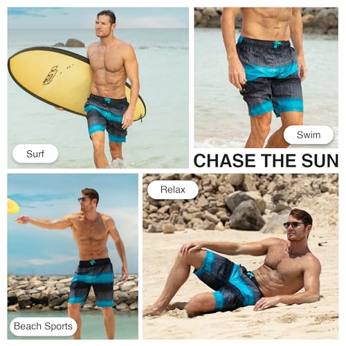 Image of Kanu Surf Men's Big Viper Extended Size Stripe Swim Trunk