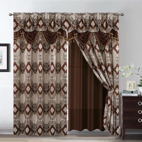 Petrichor Elegant Gold Silver Curtains