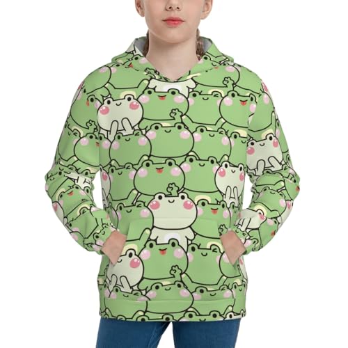 Cute Frogs Kid Hoodies Boys Sweatshirts Girls Pullover with Pocket
