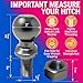 Better Boat 2 Inch Trailer Ball Hitch, 10000lbs Capacity, 1 1/4