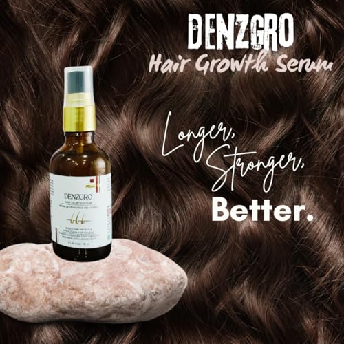 Image of Denzgro Hair Growth Serum for Women & Men - 50 ML | Strengthens Roots, Reduces Hair Fall, Promotes Hair Regrowth | Non-Greasy, Fast Absorbing Formula | With Biotin & Plant Extracts
