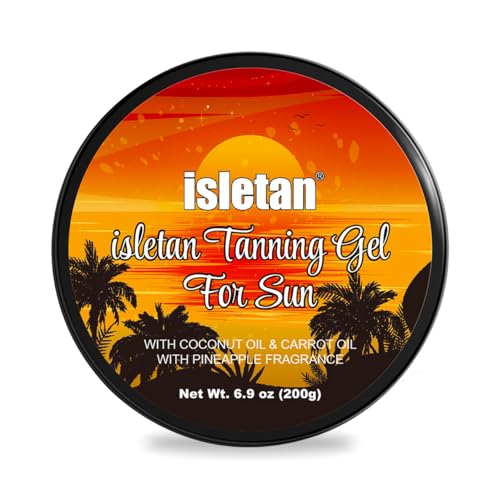 isletan intensive tanning gel pineapple, tanning gel for outdoor sun & tanning bed