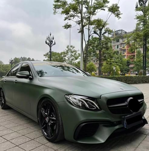 Image of WISDOM Olive Green Vinyl Car Wrap Air Release, Self Adhesive, Vehicle wrap Sheet for Automotive Bike DIY Exterior Interior Decoration (Olive Green, 20 Inch X 4 Feet)