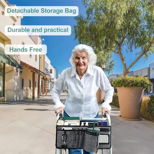 Panier de marcheur de grande capacité lavable et pliable pour déambulateur - 6
