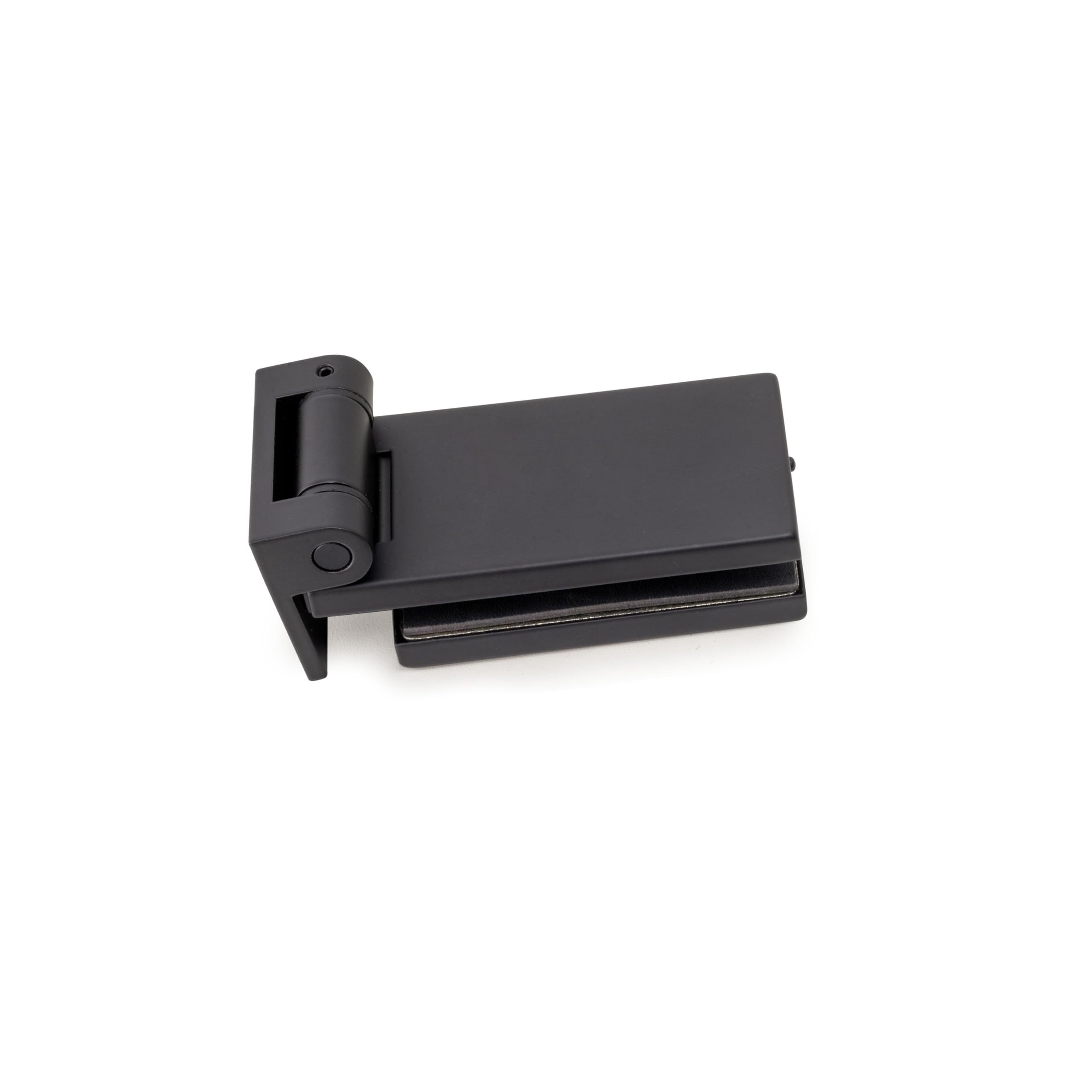 Emuca - Glass Door Hinge with Trim, Horizontal Hinge with 40mm Spade, for 8-12mm Door, Aluminium and Steel, Black Painted - Image 4