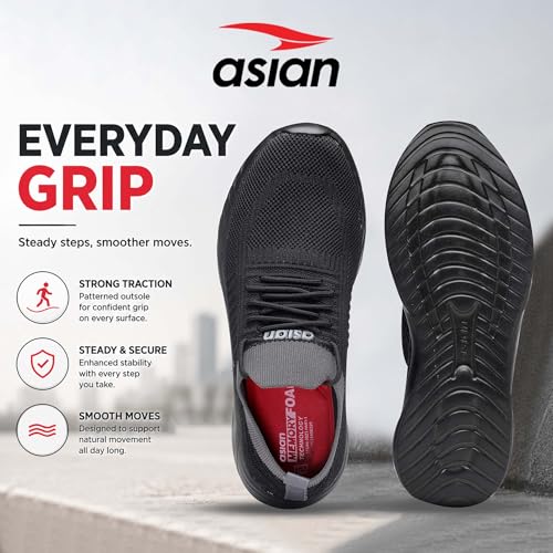 Image of ASIAN Storm-12 Men's Walking Shoes | Breathable Knit Upper, Comfort Midsole & Steady Grip Outsole