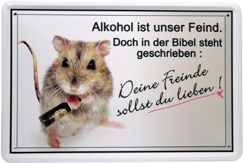 Tin Sign with Retro Beer Alcohol Friends 20 x 30 CM Retro Advertisement 915