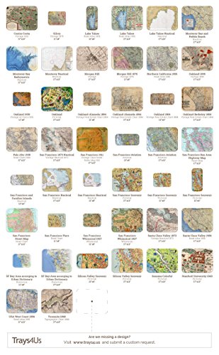 Trays4Us San Francisco Bay Area Humorous 16X12 Inches (Large) Map Serving Tray - 70+ Different Designs #TOP7