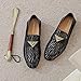Men's Velvet Loafers Mens Shiny Slip-on Slippers with Gold Buckle, Classic Formal Wear Fashion Dress Loafer, Penny Party Wedding Dress Shoes for Men, Black