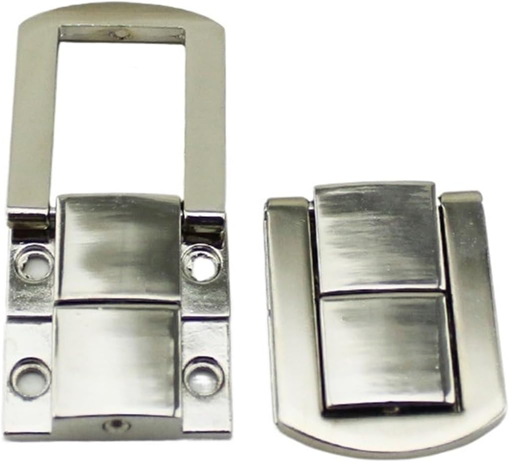 Silver Box Lock Wooden Equipped with Screw W-001 10Pcs