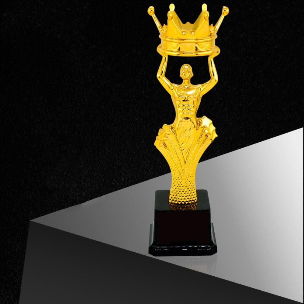 Golden Winner - Trofeo para competición de canto, corona de plástico para fiesta, celebración, ceremonia, recuerdo — view 6