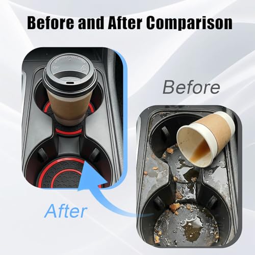 Reposa vasos para coche 2.7 pulg 2 pack negro y rojo miniatura 6