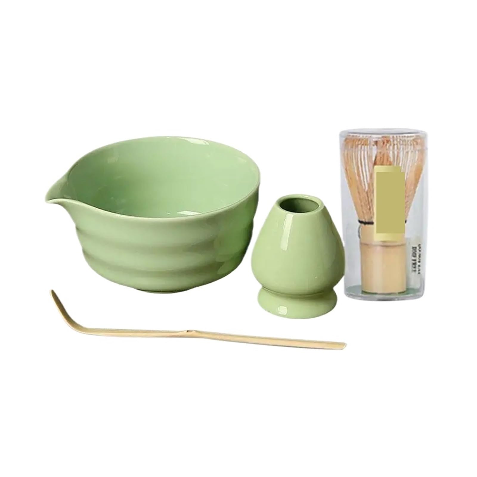 Matcha-Teelset 4 Teile/satz Keramik Matcha Box Tee-Set Mit Schneebesen Und Schüssel Prächtige Grinder Pinsel(B)