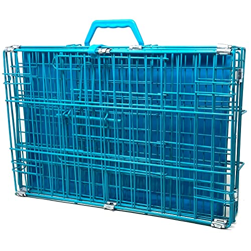 Image of Double Door Metal Wire Dog Cage, Dog Crate, Kennel Crate Dog Cage for Dogs with Removable Tray - 36 Inch (Random Colors) (Size 36 Inch)
