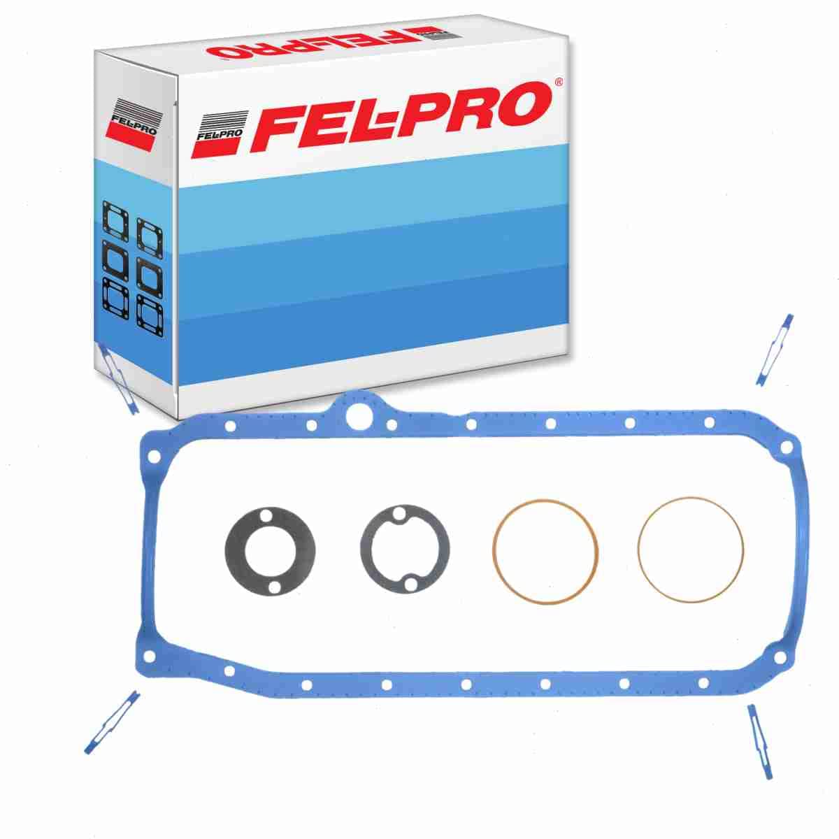 Oil Pan Gasket Set Compatible with Chevrolet C1500 5.0L 5.7L V8 1988-1999