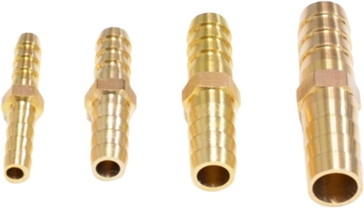 1pc Brass Straight Hose Pipe Fitting Equal Gas Copper Barbed Coupler Connector 4mm 6mm 8mm 10mm 12mm 14mm 19mm(25mm-25mm) Plumbing Fittings