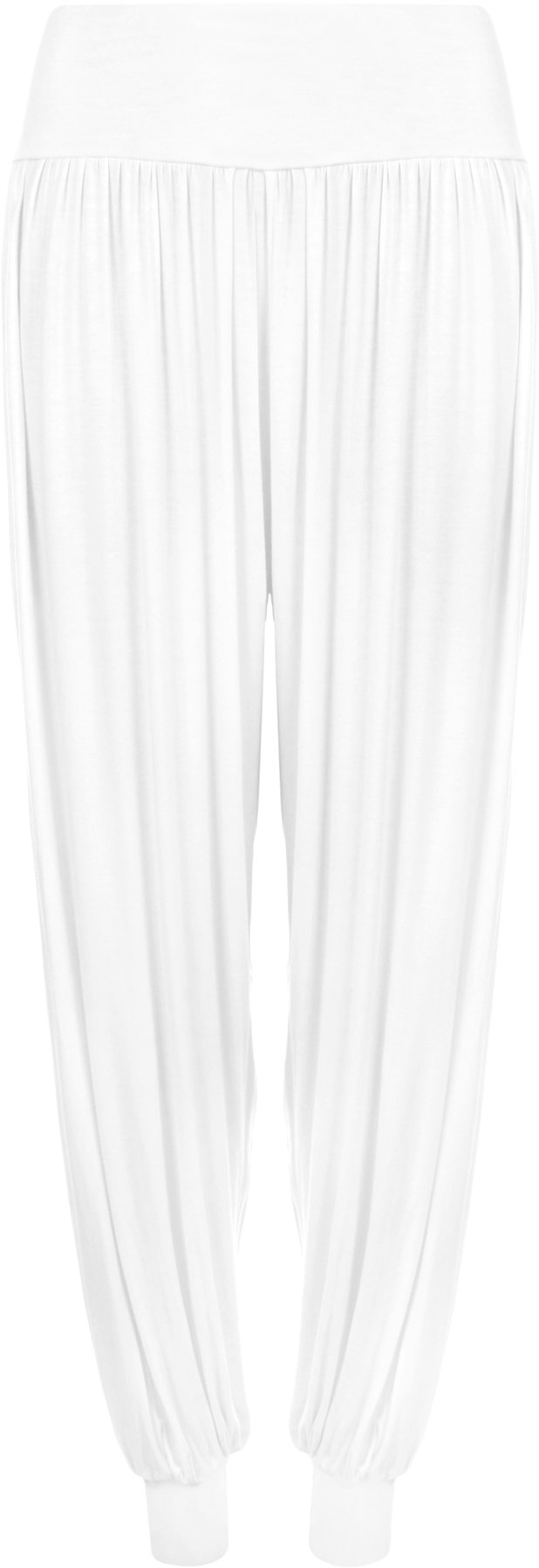 Wearall Women's White Harem Pants Leggings Hareem Trousers - 12-14