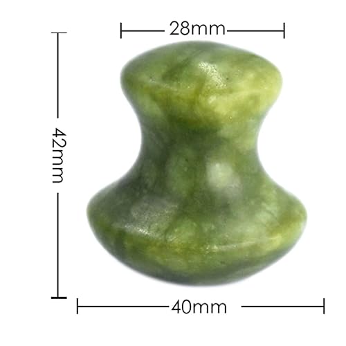 Miniatura 2 de 2 herramientas faciales de hongo, jade, gua sha, rodillo de jade, masaje de guasha, piedra de jade verde, con forma de hongo para eliminar las