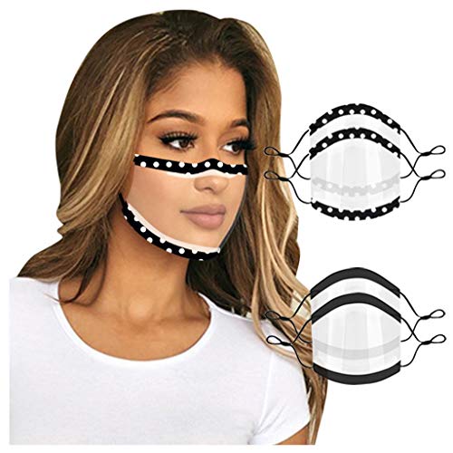 Preisvergleich Produktbild 99native 4 Stück Transparente Offene Shield,Kunststoff Mundschutz Schilder Gesichtsschild,Safety Gesichtsschutzschild Kunststoff Visier Gesichtsschutz,Face Visier Klarer Schutzvisier (4PC)