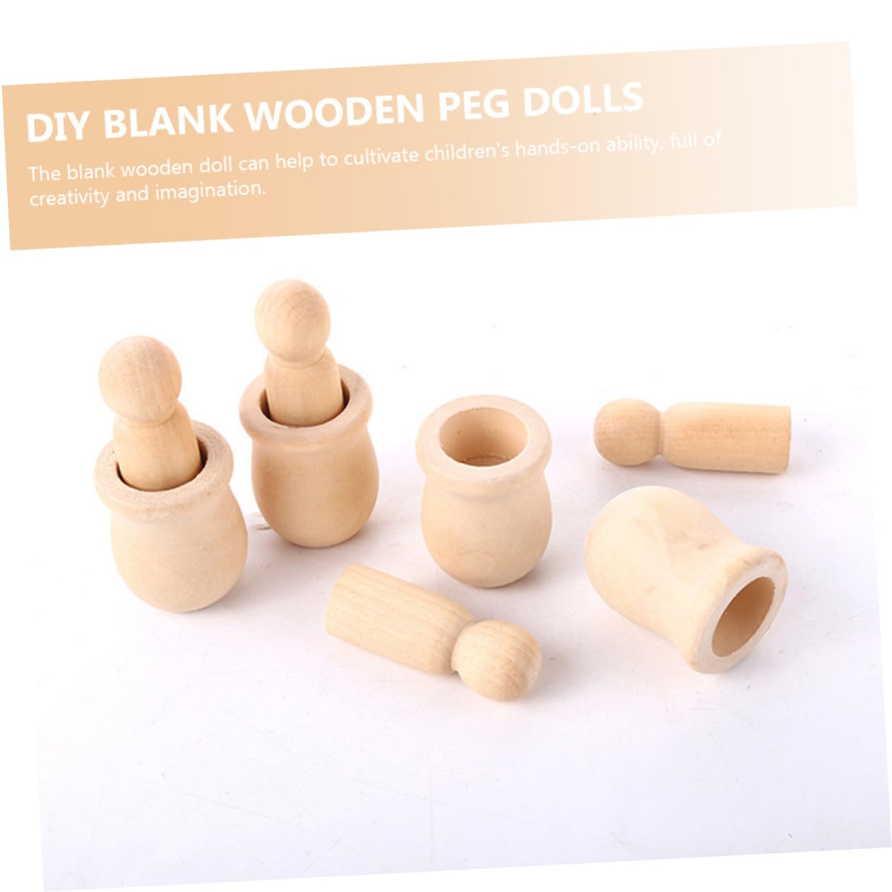 20 piezas Muñecos de Madera sin Pintar para Manualidades DIY Figuras sin Terminar para Pintar y Decorar Juguetes Creativos para Decoración Hogar