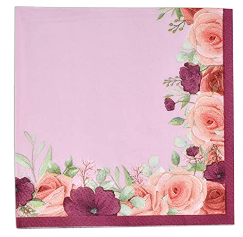 24 Disposable Tea Cups And Saucers Sets Floral Design 7" Flower Scallop Shaped Plates 24 5" Saucer Paper Plate 24 5 Oz. Tea Cup With Handle 48 Lunch Napkins For Spring Wedding Birthday Party Supplies #TOP3