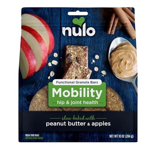 Nulo Functional Granola Bars, Healthy Dog Treats, Oven Baked, Made with Prebiotics and Probiotics, Contains No Added Salt, Sugar, or Molasses, 10 Ounce Bag