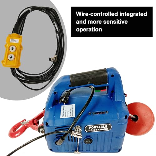 Polipasto eléctrico portátil 450kg 7.6m 110V miniatura 5