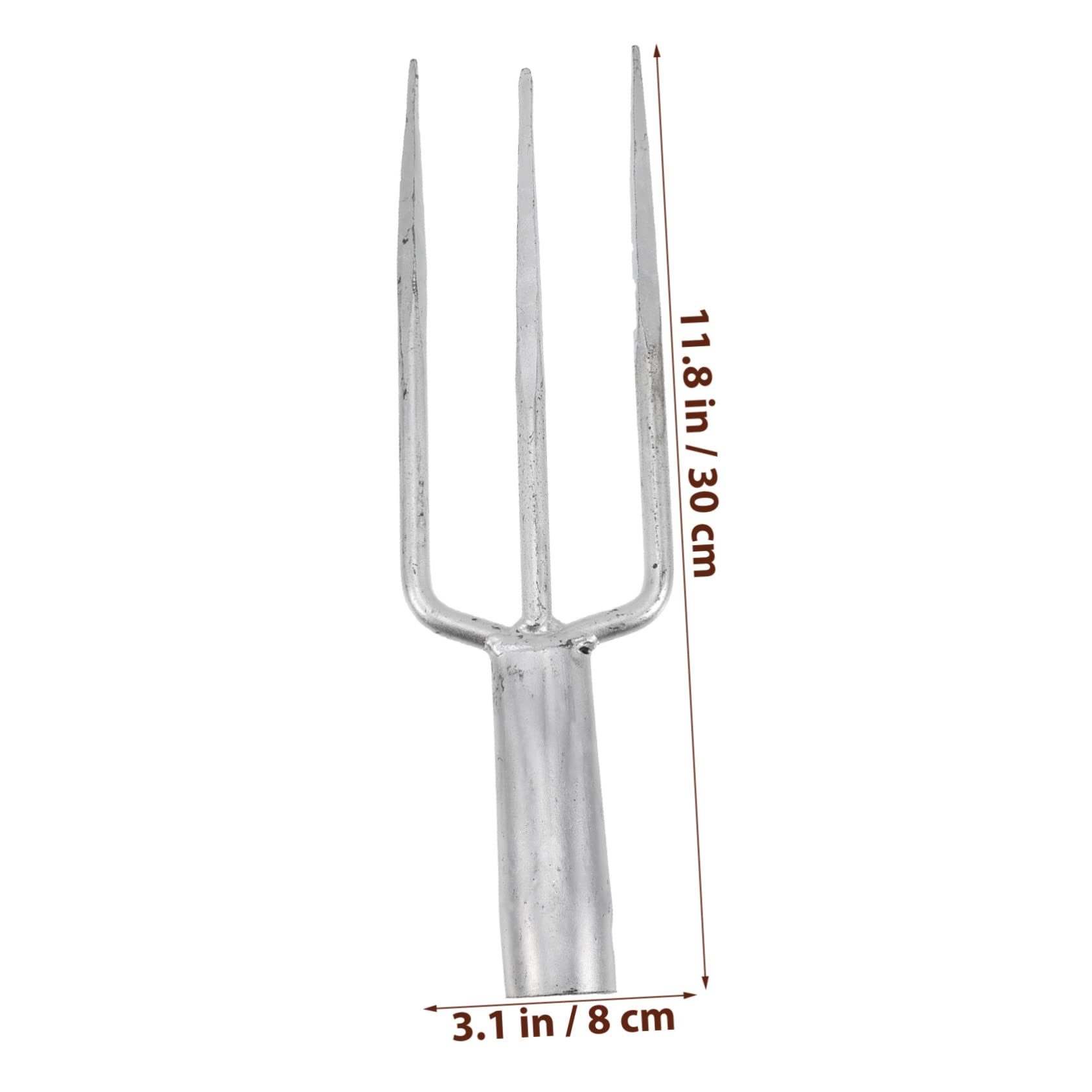 VICASKY 3 Prong Metal Garden Fork Broad Spading Fork for Mulch Weeding Outdoor