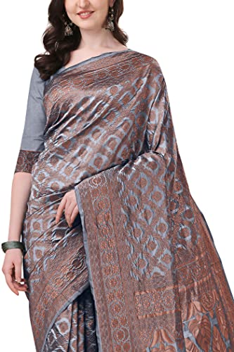Image of MIRCHI FASHION Women Saree | Jacquard Banarasi Silk Woven Ethnic Motif Office Wear Sari