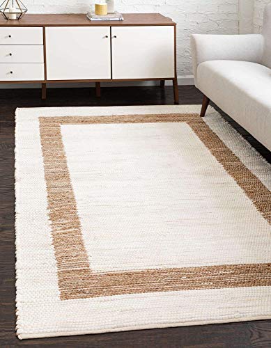 Tapete rectangular Unique Loom 61x91 cm blanco natural