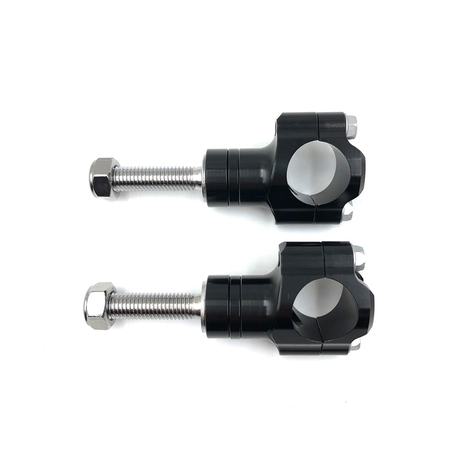 Elevadores de Manillar Abrazadera De Manillar De Motocicleta De Aleación De Aluminio CNC, 1 1/8" (28 Mm)(10mm Black)