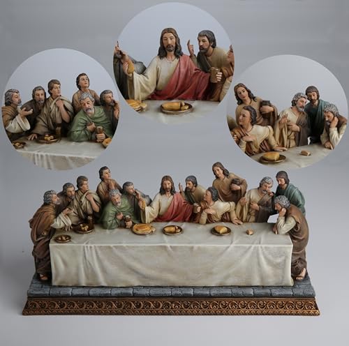 Estatua religiosa La Última Cena 12.2" Full Color miniatura 2