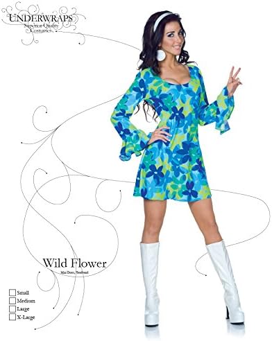 Underwraps Costumes Women's Retro Hippie Costume - Wild Flower
