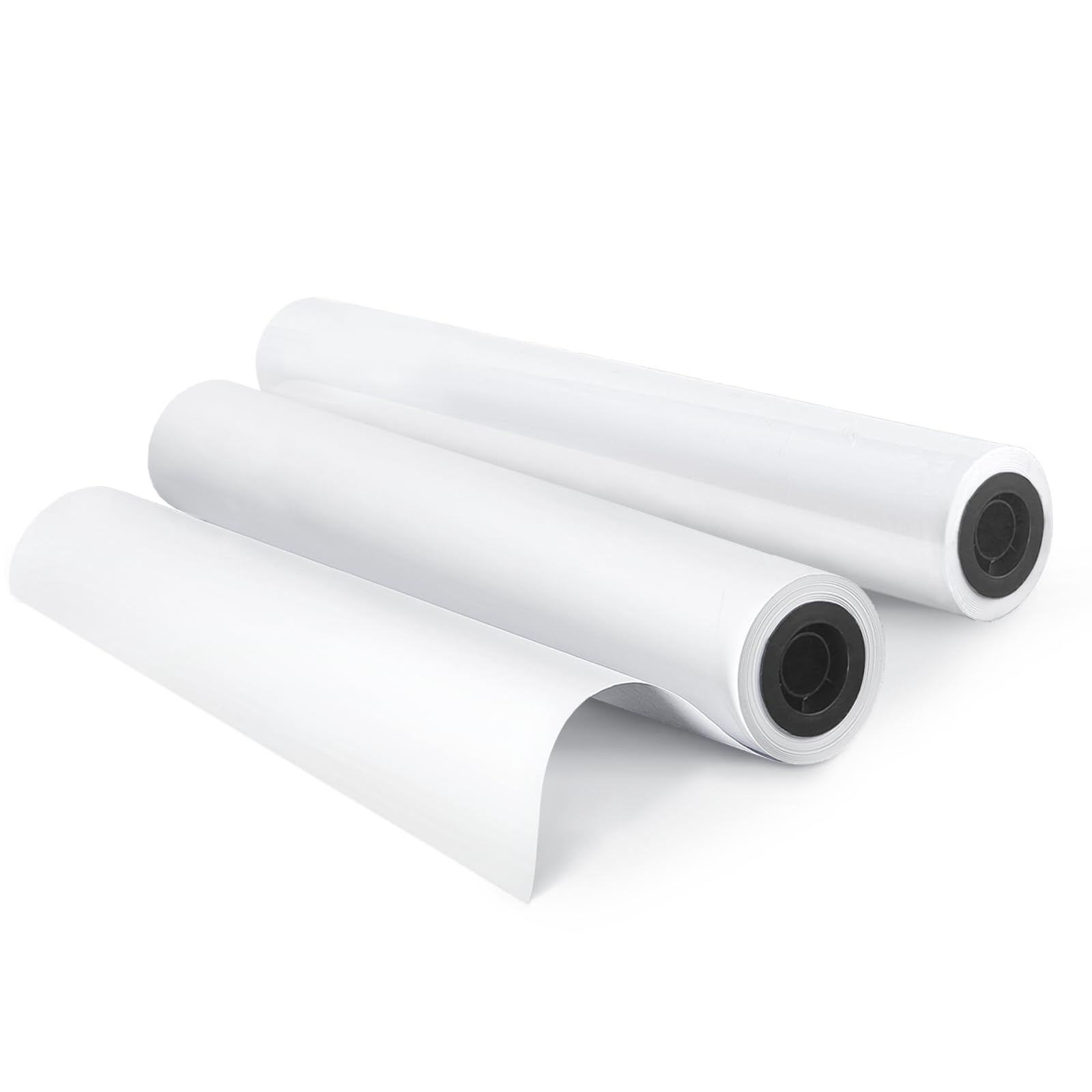 Lot de 2 rouleaux de papier grand format de 61 cm x 91 m, rouleaux de papier pour traceur Goefun 5,1 cm Core CAD et GIS