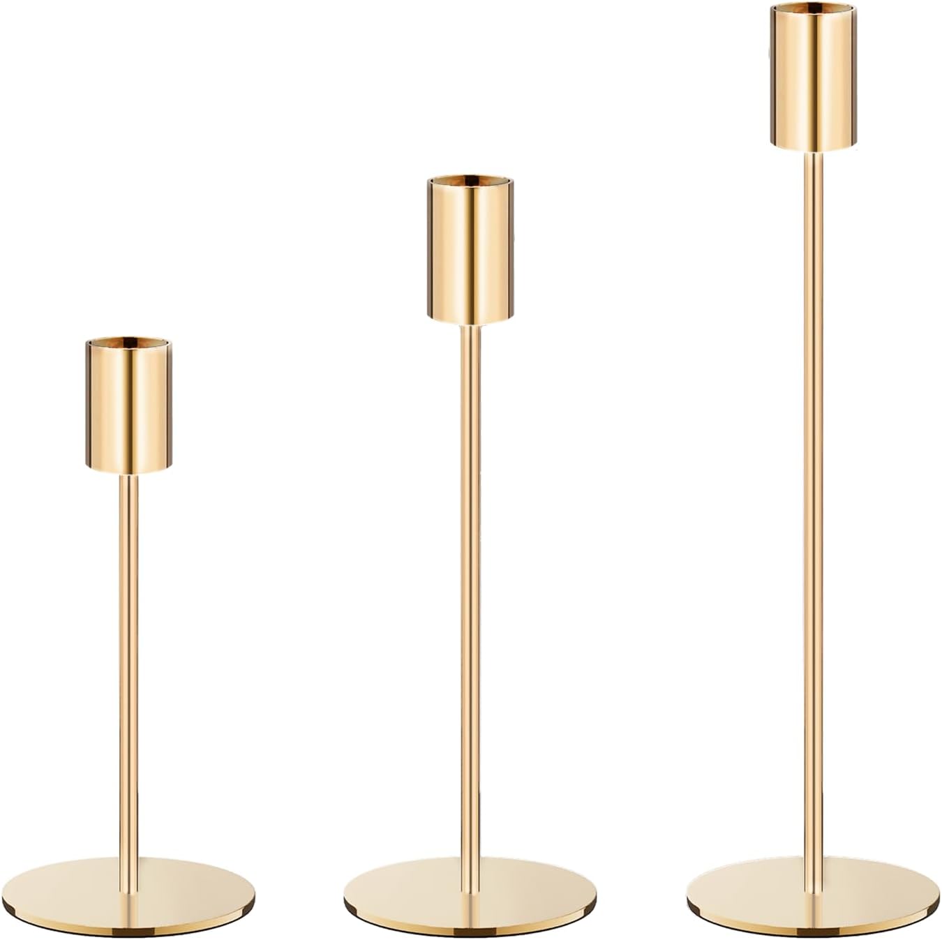 Mumufy 30 Pcs Gold Candle Holders Taper Candlestick Holders