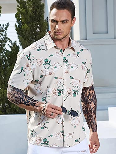 Image of Lymio Men Polyester Stylish Slim Fit Printed Casual Shirt