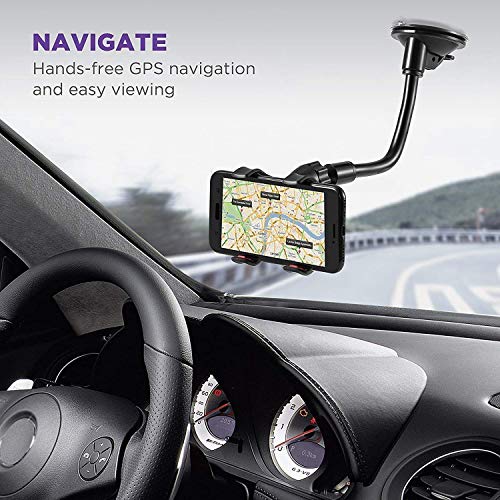 Image of YAKSHU Car Mobile Holder for Windshield & Dashboard | Portable Pocket-Sized Phone Mount | Lightweight Travel Stand | Universal Fit for All Smartphones