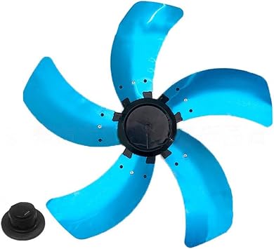 16 Inch Household Aluminum Fan Replacement with Nut Cover Base and Five Blades