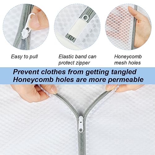 Vivifying Mesh Laundry Bags, 2 Pack Extra Large Honeycomb Laundry Bags Mesh Wash Bags For Coats, Stuffed Toys, Blanket, Sweater, Delicates Clothes #TOP2