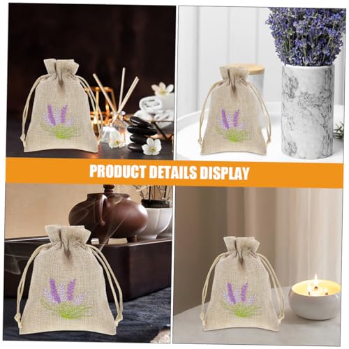 6 bolsas pequeñas de arpillera para sachet de lavanda miniatura 3