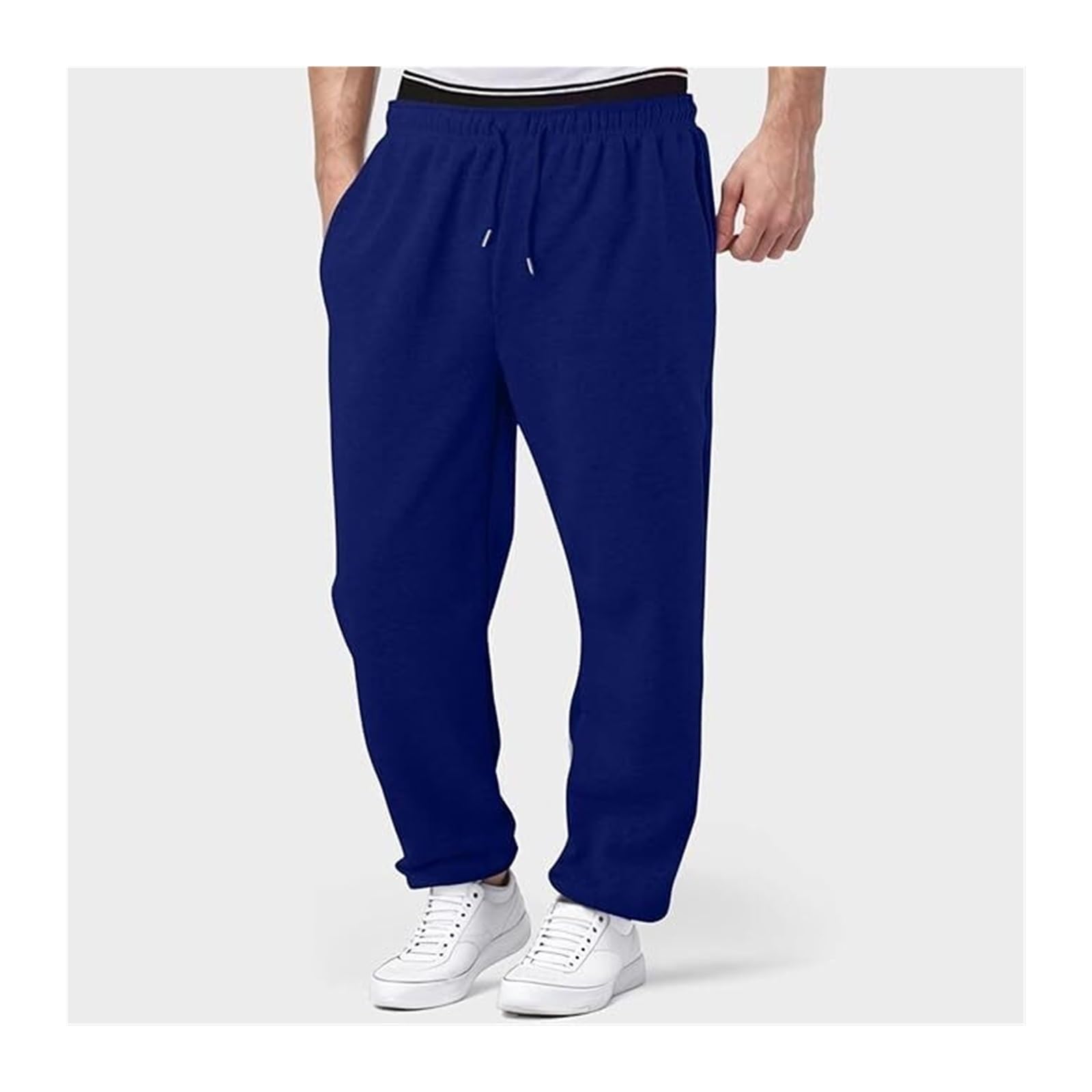 Jogginghose Herren Breite Baggy Sporthose Herren Cargo Hose a Baumwolle Freizeithose Elastische Taille Trainingshose Sport Hosen Casual Männer Jogger Laufhose