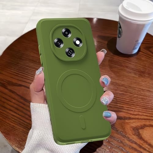 Image of Pikkme Back Cover for Oppo F31 Pro 5G Soft Matte Silicone Mag-Safe Design (Mag-Safe Not Support) Camera Protection | Slim Fit Bumper Cover (Light Green)