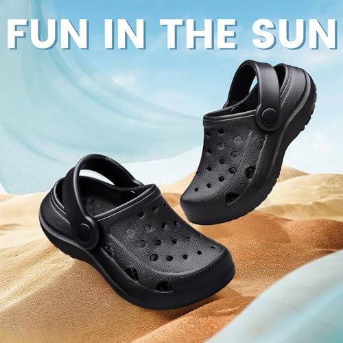 Image of vibdiv Boys Girls Clogs Kids Garden Shoes Unisex Child Cartoon Slides Sandals Beach Slipper Indoor Outdoor(Toddler /Little Kids /Big Kids)