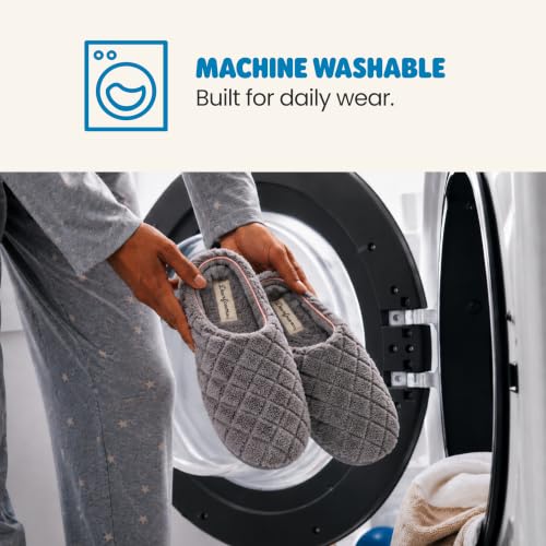 Image of Leslie Terry Clog House Shoes with Memory Foam, Indoor Slippers with Wide Widths