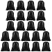 FEPITO 22 Pack Drawstring Bags String Backpack Bulk School Backpack Bag Tote Sack Cinch Bag Sport Bags for Gym Traveling (Black)