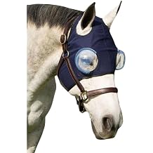 Equine-Medi Lens Horse Eye Protection Hood, Shatterproof, Flexible Lens for Corneal Ulcers, Eye Injuries, Compatible w/Horse Fly Mask, Small Size