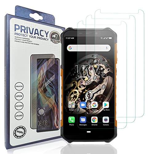 KLYEU Protector de Pantalla para Ulefone Armor X5, 9H Dureza Cristal Templado móviles película blindada HD película protectora 3 Piezas Cover
